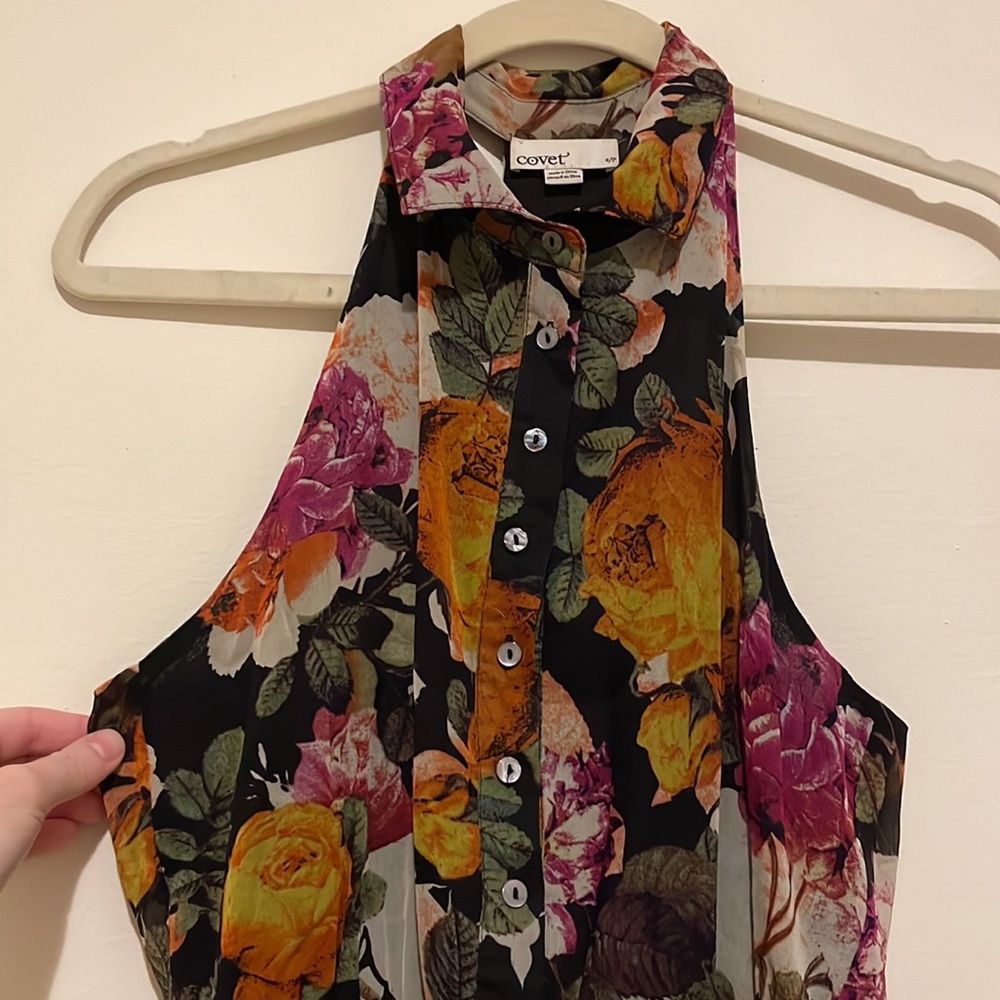 Covet Black Floral Boutique dress